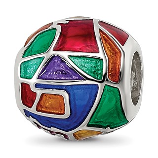 Sterling Silver Reflections City Impressions London Moasic Enamel Bead