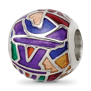 Sterling Silver Reflections City Impressions Paris Moasic Enamel Bead