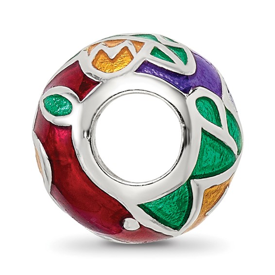 Sterling Silver Reflections City Impressions Mexico Moasic Enamel Bead