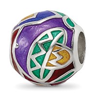 Sterling Silver Reflections City Impressions Mexico Moasic Enamel Bead view 5
