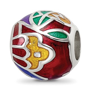 Sterling Silver Reflections City Impressions Mexico Moasic Enamel Bead
