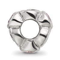 Sterling Silver Reflections Pink CZ Bead view 2