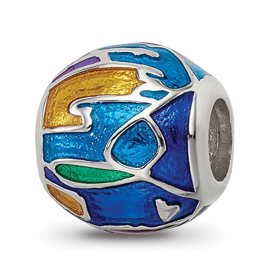 Sterling Silver Reflections City Impressions London Moasic Enamel Bead
