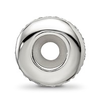 Sterling Silver Reflections Crystal Silicone Gripper Bead view 2