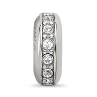 Sterling Silver Reflections Crystal Silicone Gripper Bead view 4