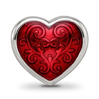 Sterling Silver Reflections Rh-plated Red Enamel Embelishment Bead view 4