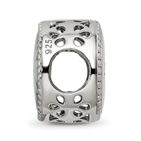 Sterling Silver Reflections Rhodium-plated April Flower Bead view 2