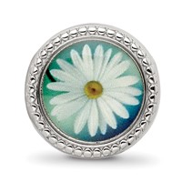 Sterling Silver Reflections Rhodium-plated April Flower Bead view 3