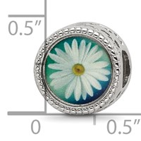 Sterling Silver Reflections Rhodium-plated April Flower Bead view 5