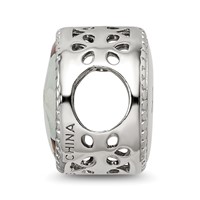 Sterling Silver Reflections Rhodium-plated May Flower Bead view 2