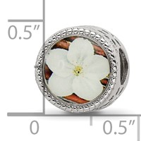 Sterling Silver Reflections Rhodium-plated May Flower Bead view 5