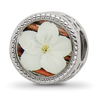 Sterling Silver Reflections Rhodium-plated May Flower Bead view 1