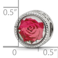 Sterling Silver Reflections Rhodium-plated June Flower Bead view 5