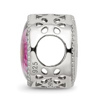 Sterling Silver Reflections Rhodium-plated July Flower Bead view 2