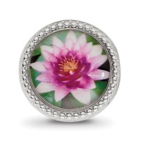 Sterling Silver Reflections Rhodium-plated July Flower Bead view 3
