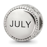 Sterling Silver Reflections Rhodium-plated July Flower Bead view 4