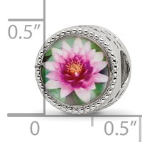 Sterling Silver Reflections Rhodium-plated July Flower Bead view 5