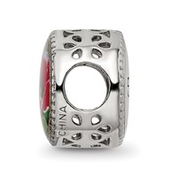 Sterling Silver Reflections Rhodium-plated August Flower Bead view 2