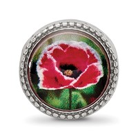 Sterling Silver Reflections Rhodium-plated August Flower Bead view 3