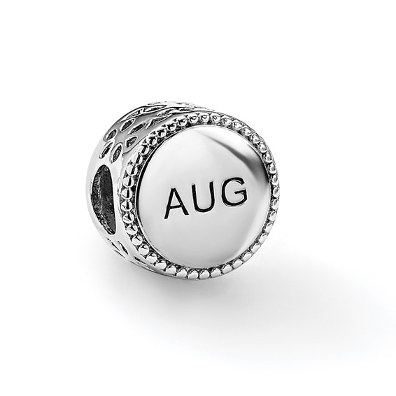 Sterling Silver Reflections Rhodium-plated August Flower Bead