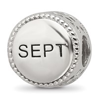 Sterling Silver Reflections Rhodium-plated September Flower Bead view 4