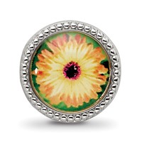 Sterling Silver Reflections Rhodium-plated October Flower Bead view 3