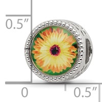 Sterling Silver Reflections Rhodium-plated October Flower Bead view 5