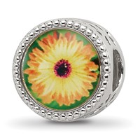 Sterling Silver Reflections Rhodium-plated October Flower Bead view 1