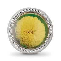 Sterling Silver Reflections Rhodium-plated November Flower Bead view 3