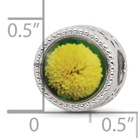 Sterling Silver Reflections Rhodium-plated November Flower Bead view 5