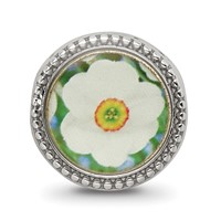 Sterling Silver Reflections Rhodium-plated December Flower Bead view 3