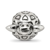 Sterling Silver Reflections Antiqued Turtle Bead view 3