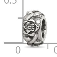 Sterling Silver Reflections Antiqued Flower Chain Bead view 4
