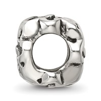 Sterling Silver Reflections Antiqued Flower Kids Bead view 2