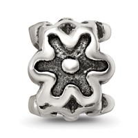 Sterling Silver Reflections Antiqued Flower Kids Bead view 5