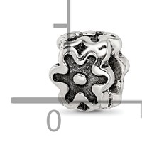 Sterling Silver Reflections Antiqued Flower Kids Bead view 4