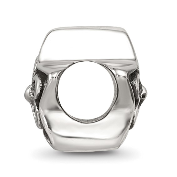 Sterling Silver Reflections Antiqued Star with Flower Kids Bead