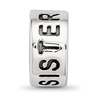 Sterling Silver Reflections Antiqued Sister Bead view 4