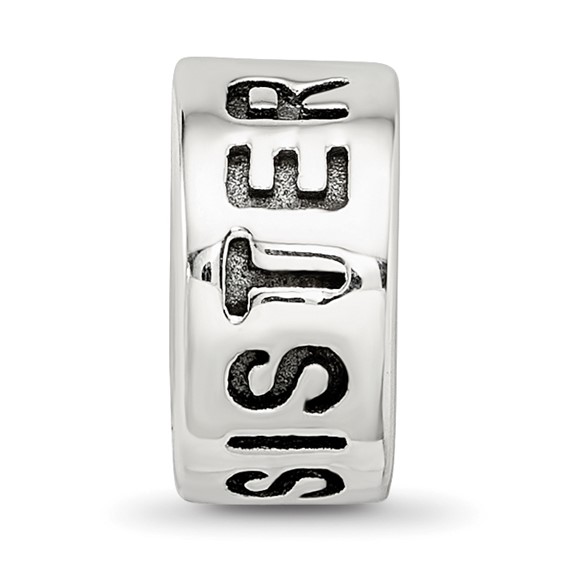 Sterling Silver Reflections Antiqued Sister Bead