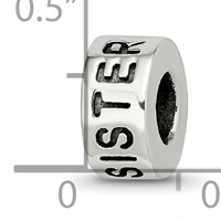 Sterling Silver Reflections Antiqued Sister Bead view 3