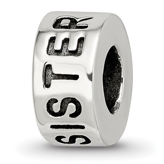 Sterling Silver Reflections Antiqued Sister Bead