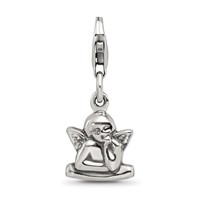 Sterling Silver Reflections Antiqued Ornate Charm view 3