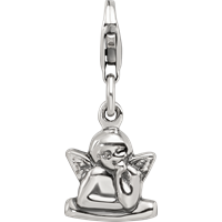 Sterling Silver Reflections Antiqued Ornate Charm view 4