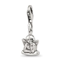 Sterling Silver Reflections Antiqued Ornate Charm view 5