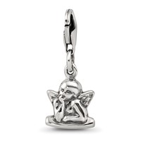 Sterling Silver Reflections Antiqued Ornate Charm view 1