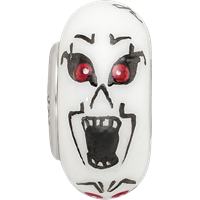 Sterling Silver Reflections Hand Painted Ghouls, White Glass Bead view 4