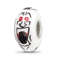 Sterling Silver Reflections Hand Painted Ghouls, White Glass Bead view 5