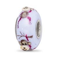 Sterling Silver Reflections Hand Painted Monkey, Purple Glass Bead view 5