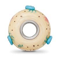 Sterling Silver Reflections Hand Painted Crab, Cream Glass Bead view 2
