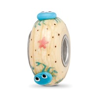 Sterling Silver Reflections Hand Painted Crab, Cream Glass Bead view 5